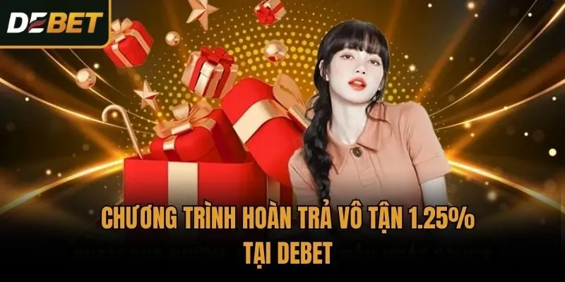 Chương trình hoàn trả vô tận 1.25% tại Debet